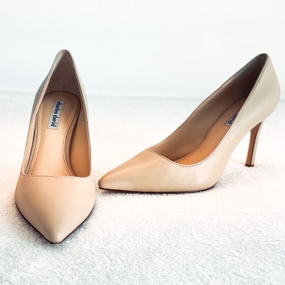 Charles David Denise Nude Leather Pump - 8 - Picture 2 of 6